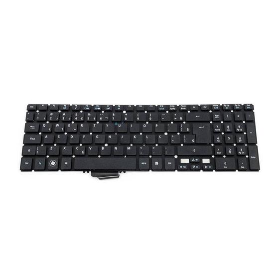 Imagem de Teclado para Notebook bringIT compatível com Acer Aspire V5-571-6891  Preto ABNT2