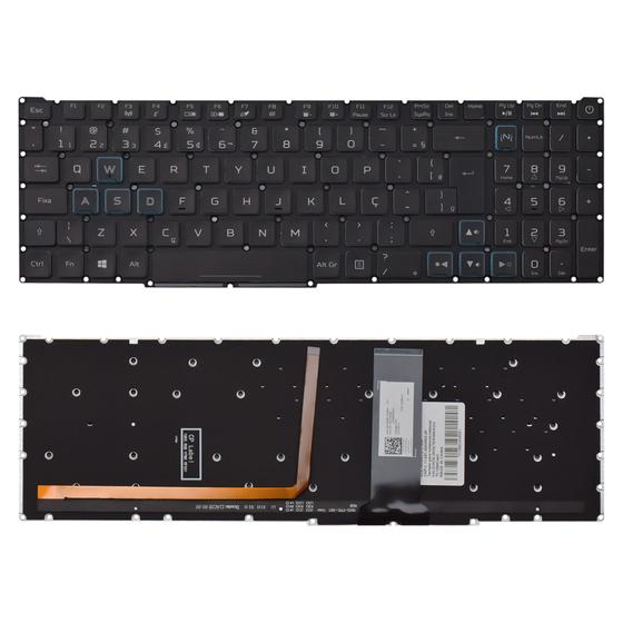 Imagem de Teclado para Notebook bringIT compatível com Acer Predator PH317-53 ABNT2