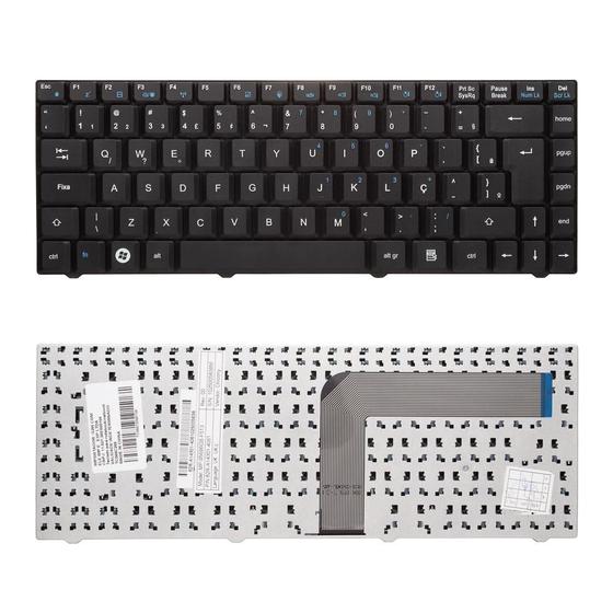 Imagem de Teclado para Notebook bringIT compatível com CCE PN 82R-14A012-4211  Preto ABNT2