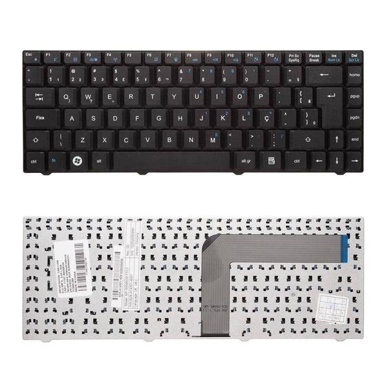 Imagem de Teclado para Notebook bringIT compatível com CCE PN 82R-14F121-4211 BPS  Preto ABNT2