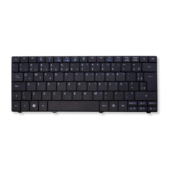 Imagem de Teclado para Notebook bringIT compatível com Gateway EC14-EC18 LT3103U LT3119U ABNT2 - F3 WI-FI