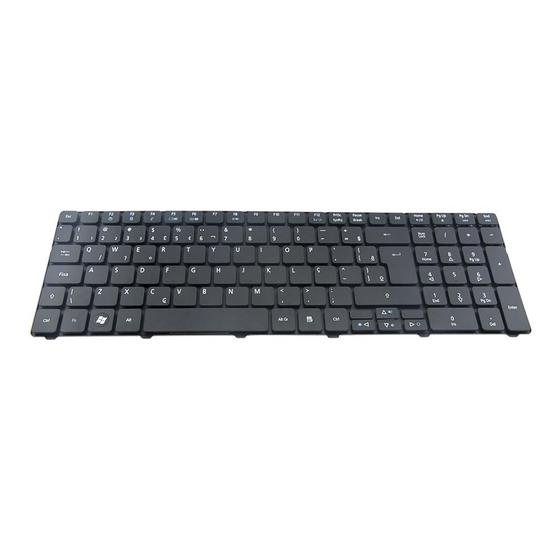 Imagem de Teclado para Notebook bringIT compatível com Gateway NE57007B  Preto ABNT2