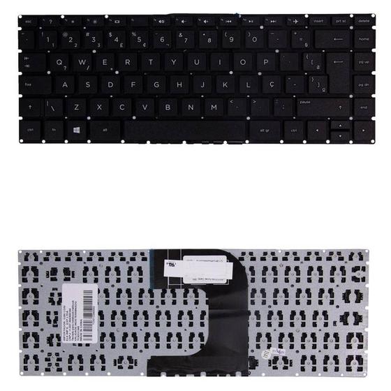 Imagem de Teclado para Notebook bringIT compatível com HP 14-AC137TU  Preto ABNT2