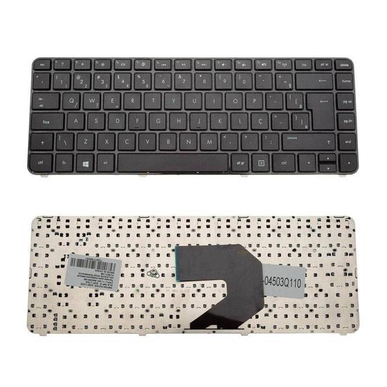 Imagem de Teclado para Notebook bringIT compatível com HP Pavilion G4-2102TX  ABNT2 Com Moldura