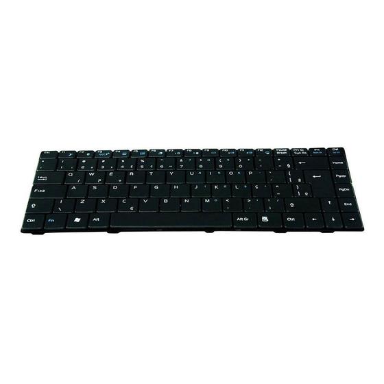 Imagem de Teclado para Notebook bringIT compatível com Intelbras I650 ABNT2 - F2 Bluetooth