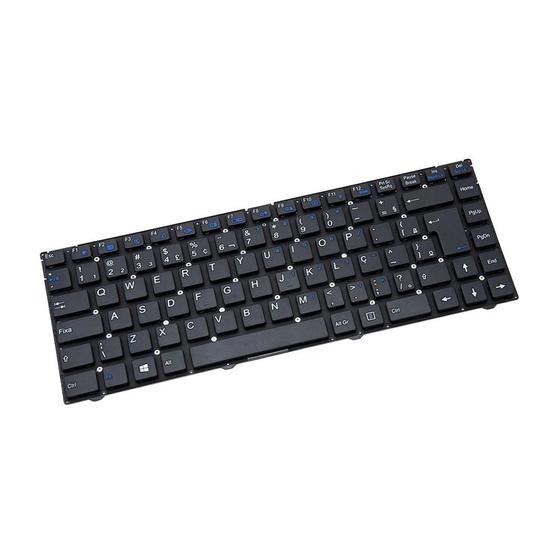 Imagem de Teclado para Notebook bringIT compatível com Itautec Part Number 6-80-W2440-332-1 ABNT2