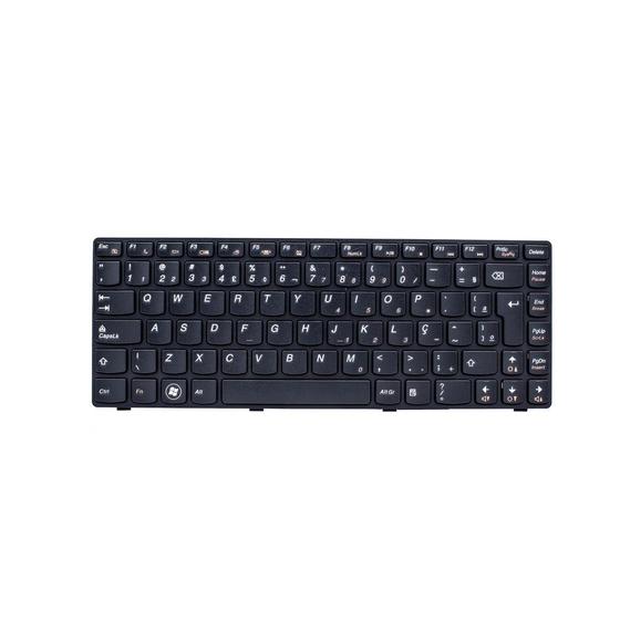 Imagem de Teclado para Notebook bringIT compatível com Lenovo Ideapad Z460 Z450 Z460A 25010878  Preto ABNT2