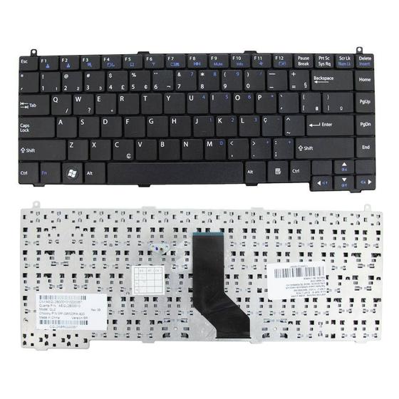 Imagem de Teclado para Notebook bringIT compatível com LG Part Number HMB4434EB ABNT2 - Enter Pequeno