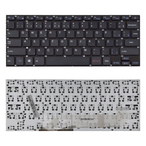 Imagem de Teclado para Notebook bringIT compatível com Multilaser PC133 ABNT2