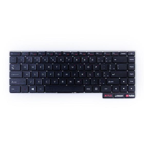 Imagem de Teclado para Notebook bringIT compatível com Positivo Motion C45TD ABNT2