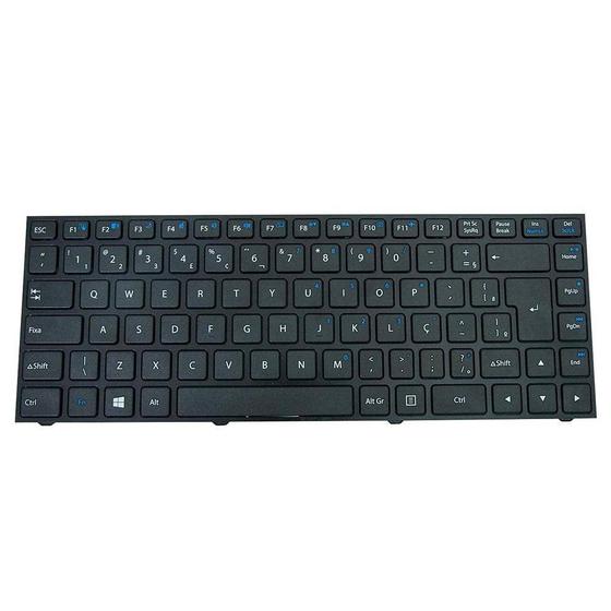 Imagem de Teclado para Notebook bringIT compatível com Positivo Part Number 6-80-W9400-331-1P  Preto ABNT2