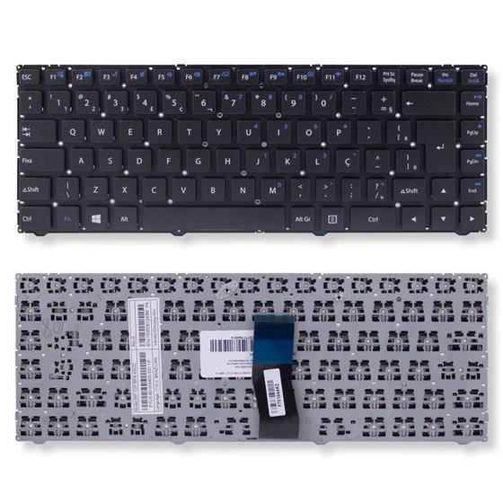 Imagem de Teclado para Notebook bringIT compatível com Positivo Premium XS7010  Preto ABNT2