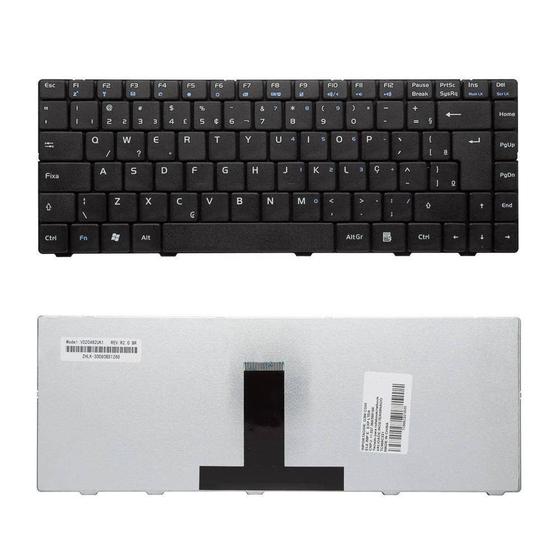 Imagem de Teclado para Notebook bringIT compatível com Positivo SIM+ 2045 ABNT2 - F2 WI-FI
