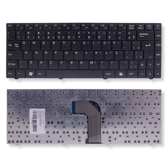 Imagem de Teclado para Notebook bringIT compatível com Positivo SIM+ 7690 ABNT2 