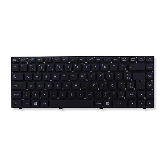 Imagem de Teclado para Notebook bringIT compatível com Positivo Stilo One XC3550 ABNT2