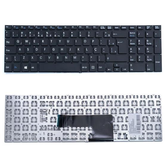 Imagem de Teclado para Notebook bringIT compatível com Sony Vaio SVF-15213CBB SVF152C29X INGLÊS INTERNACIONAL - US