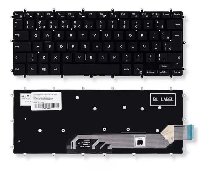 Imagem de Teclado Para Notebook Dell Inspiron 2 em 1 i14-5000 Series i14-5481, Cor Preto