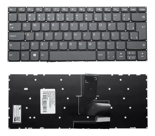Imagem de Teclado Para Notebook Lenovo 2 Em 1 Yoga 520-14ikb 80ym0004br Com Ç, Cor Preto