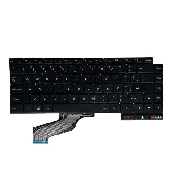 Imagem de Teclado Para Notebook Positivo Motion q464b, Motion q432b Motion, q232b, 03.004.00027, Cor Preto ABNT2