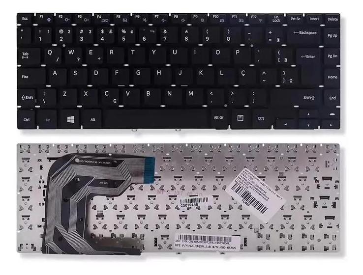 Imagem de Teclado Para Notebook Samsung Essentials E22 Np370e4j-bw2br Np370e4k-kd3br Np370e4k-kw4br Padrão BR Ç