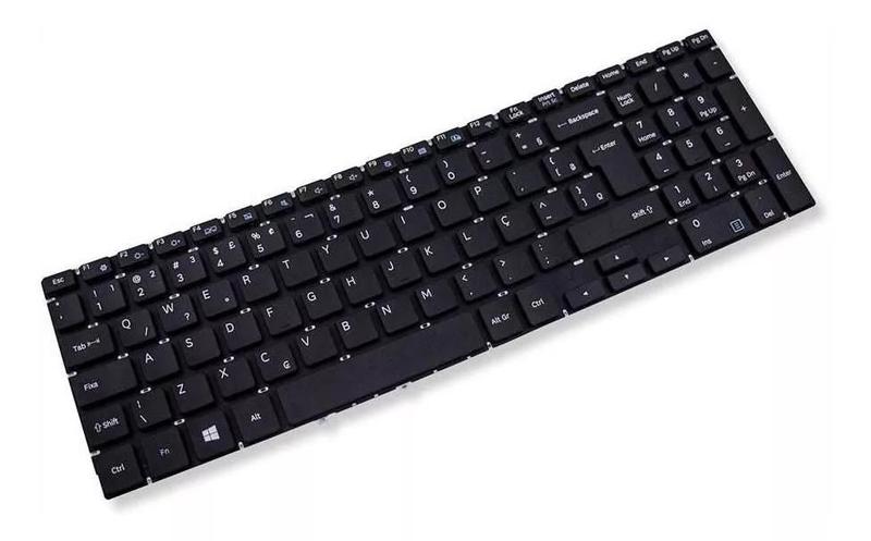 Imagem de Teclado Para Notebook Samsung Expert X30 Np350xaa-kd1br Np350xaa-kd2br, ABNT2 BR Cor Preto