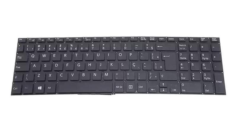 Imagem de Teclado Para Notebook Sony Vaio SVF15, SVF15213CBW, SVF152C29X, SVF1521F6E, VJF153F11X, SVF1532APXB, SVF15325CBB