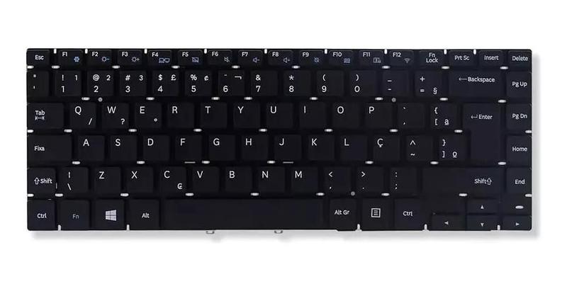 Imagem de Teclado Para Samsung Np370 Np370e4k-kd3br Np370e4k-kw4br Padrão BR Ç