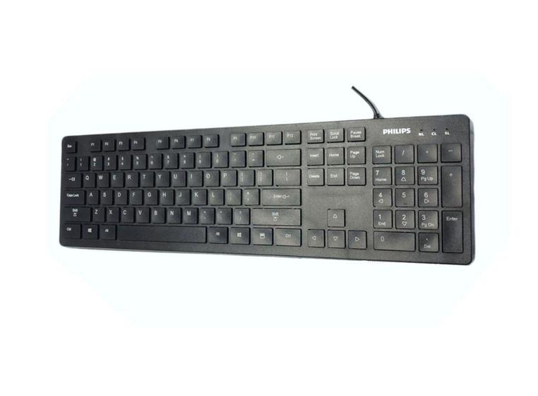 Imagem de Teclado philips usb com fio spk6302b preto
