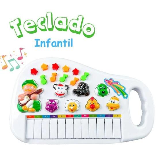 Imagem de Teclado Piano Infantil Musical Som De Bichos Fendinha