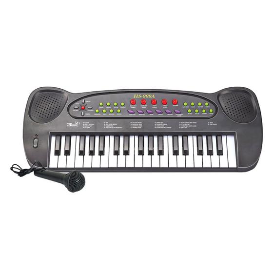 Imagem de Teclado Piano Musical Infantil Eletrônico Com Microfone