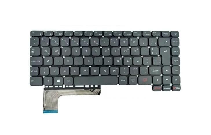 Imagem de Teclado Positivo Q464C K4006 91-37 SCDY-3092001 K3881 MB308200 MB3092001 133S Português Br Cinza