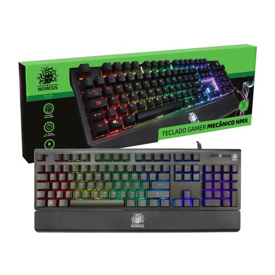 Teclado Profissional Pc Gamer Mecânico Rgb Original Nemesis Menor preço em Teclado Profissional Pc Gamer Mecânico Rgb Original Nemesis