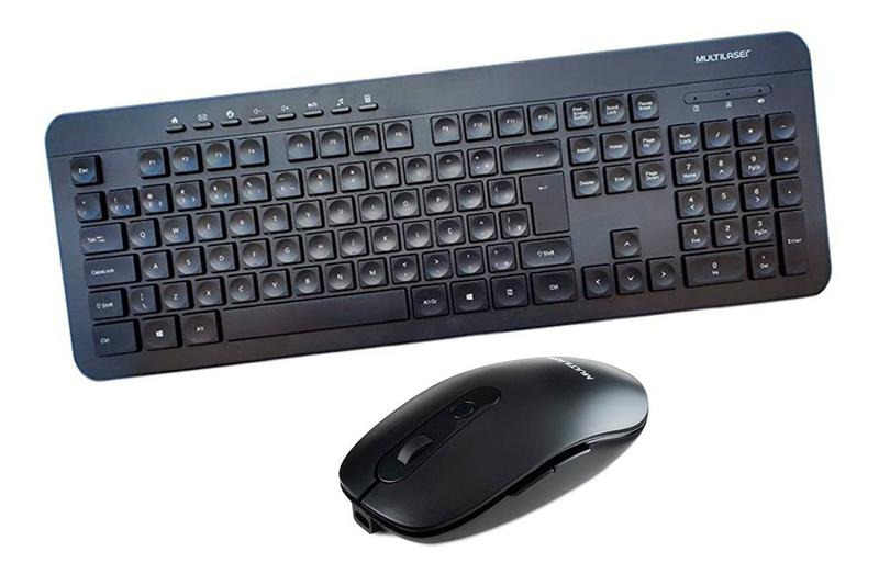 Teclado Recarregável Usb 2.4ghz + Mouse Sem Fio Black- Tc25 ...