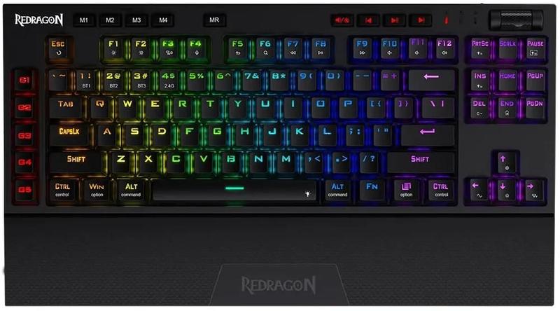 Imagem de Teclado Redragon K596RGB-Pro Vishnu Pro Preto (Ingles)