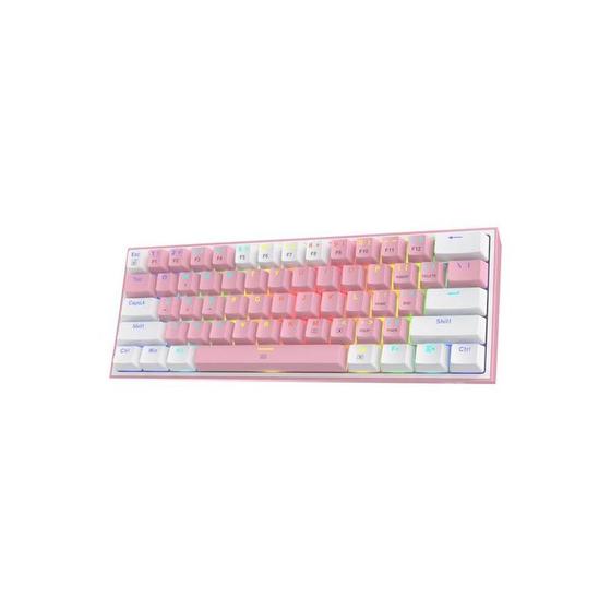 Imagem de Teclado Redragon K617 R Fizz Usa Pink Branco Rainbo