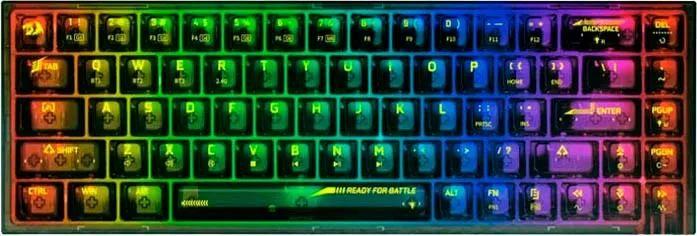 Imagem de Teclado Redragon K631CTB-RGB-Pro Castor Pro Sem Fio (Ingles)