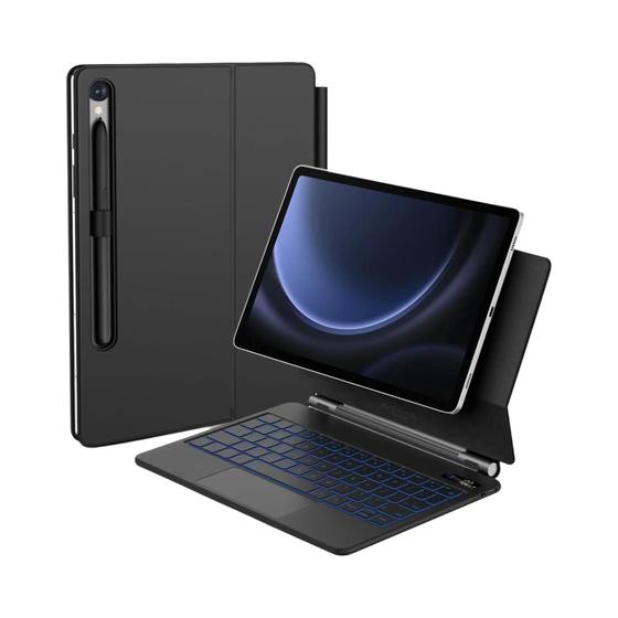 Teclado Retroiluminado para Samsung Galaxy Tab S7/S8/S9/FE (11" e 12,4") com Suporte Menor preço em Teclado Retroiluminado para Samsung Galaxy Tab S7/S8/S9/FE (11" e 12,4") com Suporte