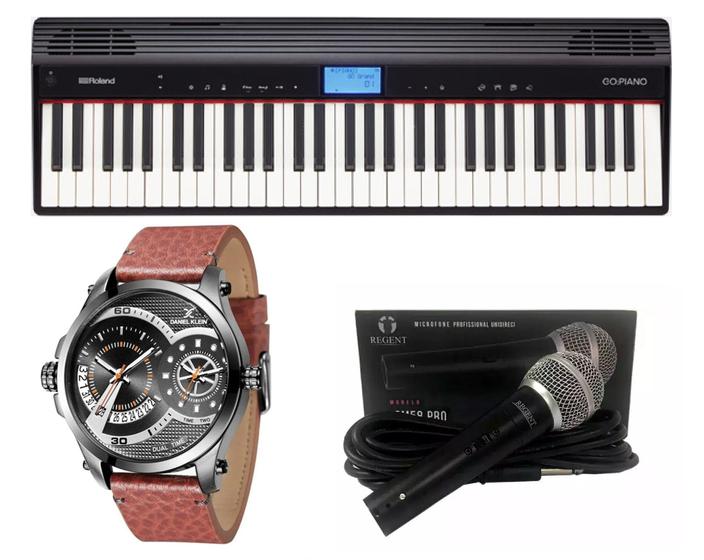 Imagem de Teclado Roland Go Piano Microfone e Relógio Dk11151-2 Kit