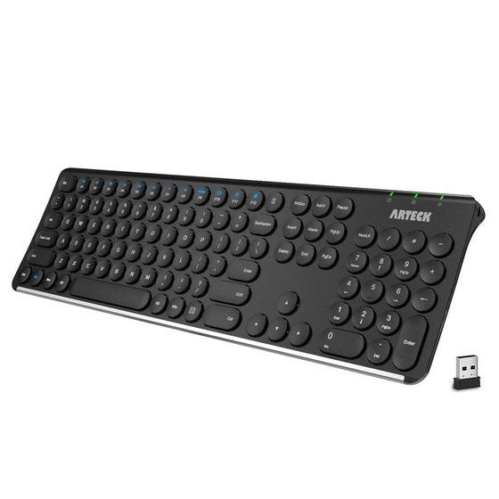 Imagem de Teclado Sem Fio Arteck 2.4G Ultra Slim - Teclado Numérico para PC, Laptop, Smart TV e Windows