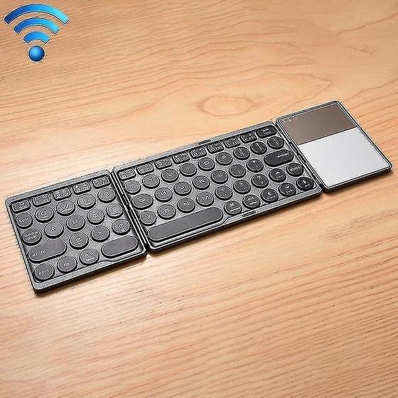 Imagem de Teclado Sem Fio Bluetooth GK408 - Recarregável, 3 Dobrável, 67 Teclas com Touchpad