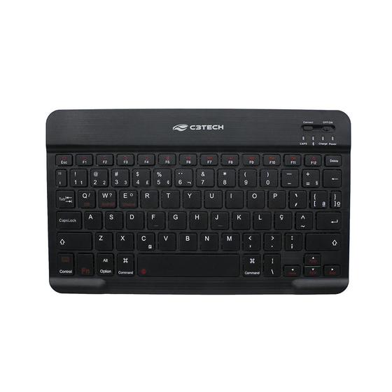 Imagem de Teclado Sem Fio Bluetooth K-BT40BK Preto Mini C3Tech