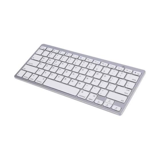 Imagem de Teclado Sem Fio Branco com Dongle USB - Compatível com Android, PC e TV