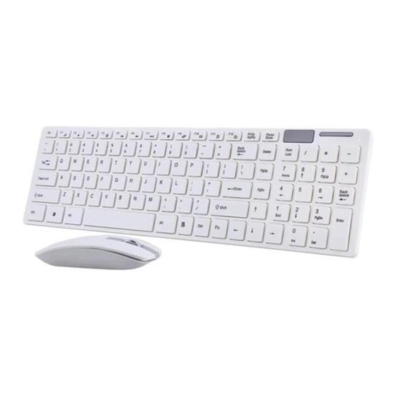 Imagem de Teclado sem fio com mouse SLIM BRANCO