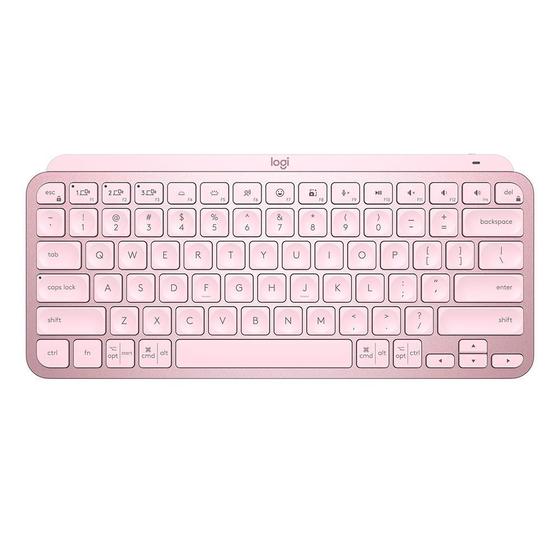 Imagem de Teclado Sem Fio Logitech MX Keys Mini, Iluminação Smart, Bluetooth, USB, Easy-Switch, Recarregável, Rosa - 920-010507