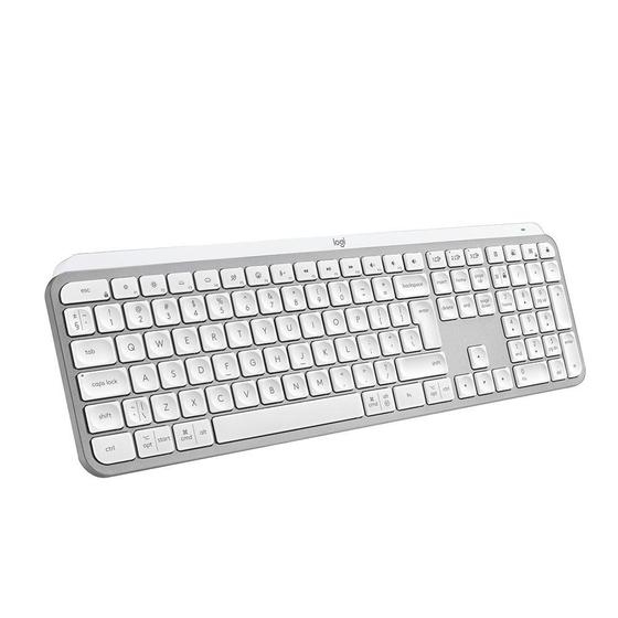 Imagem de Teclado Sem Fio Logitech MX Keys S, Iluminação Inteligente, Bluetooth ou USB Tipo-C e Logi Bolt, Bateria Recarregável, Cinza - 920-011564