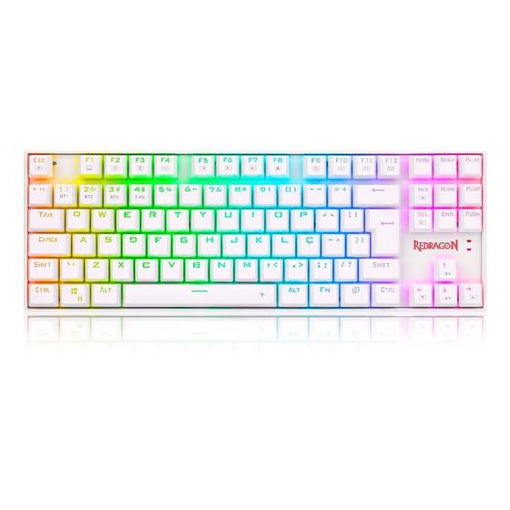 Imagem de Teclado Sem Fio Mecânico Gamer Kumara Pro, RGB, Switch Red, Wireless e Bluetooth, Branco - K552RGB-BRS-W