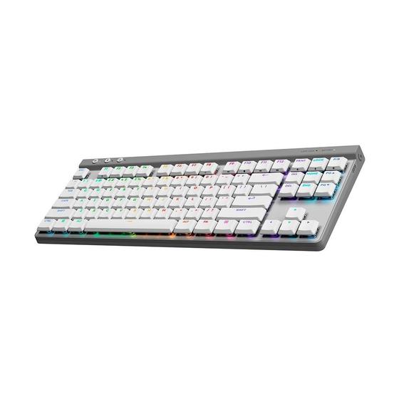 Teclado Sem Fio Mecânico Gamer Logitech G515, RGB, Bluetooth, com Design TKL,Tecnologia Lightspeed, Branco - 920-012535 Menor preço em Teclado Sem Fio Mecânico Gamer Logitech G515, RGB, Bluetooth, com Design TKL,Tecnologia Lightspeed, Branco - 920-012535