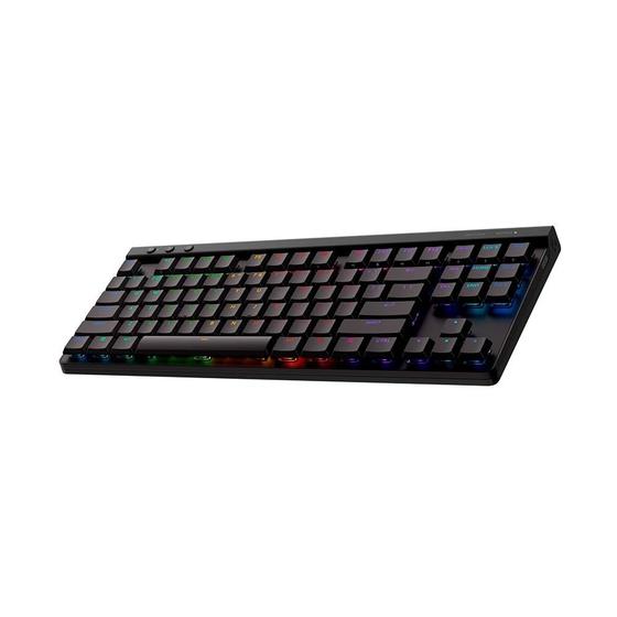 Teclado Sem Fio Mecânico Gamer Logitech G515, RGB, Bluetooth, com Design TKL,Tecnologia Lightspeed, Preto - 920-012423 Imagem de Teclado Sem Fio Mecânico Gamer Logitech G515, RGB, Bluetooth, com Design TKL,Tecnologia Lightspeed, Preto - 920-012423