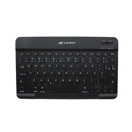 Imagem de Teclado Sem Fio Mini Bluetooth C3Tech K-BT40BK Preto