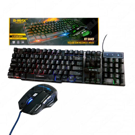 Imagem de Teclado  semi mecânico com mouse bm-t10 bmax